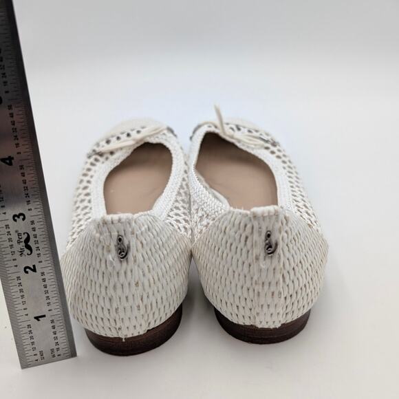 Sam Edelman May Ballet Flat Bow Detail Women's Bright White Size US9 EU40 - Picture 4 of 9